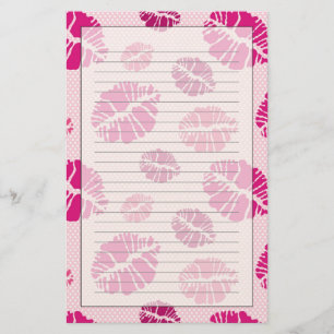 Lipstick Kiss Shape Print Patroon Briefpapier