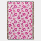 Lipstick Kiss Shape Print Patroon Deken (Voorkant Verticaal)
