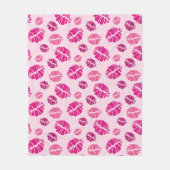 Lipstick Kiss Shape Print Patroon Fleece Deken (Voorkant)
