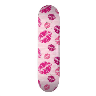 Lipstick Kiss Shape Print Patroon Skateboard