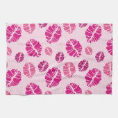Lipstick Kiss Shape Print Patroon Theedoek (Horizontaal)