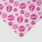 Lipstick Kiss Shape Print Patroon Tissuepapier (Detail)