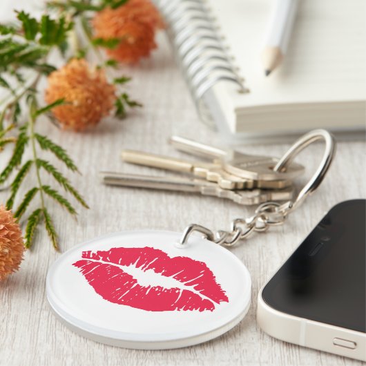 Lipstick Kiss Sleutelhanger (Voorkant Rechts)