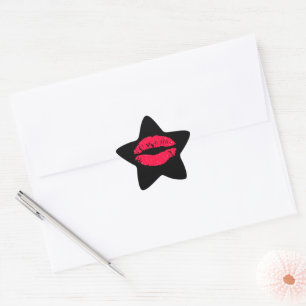 Lipstick Kiss Ster Sticker