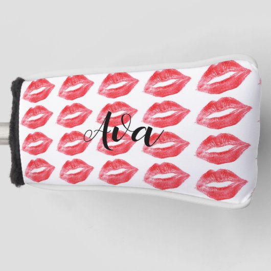 Lipstick kisses golfheadcover (Voorkant)