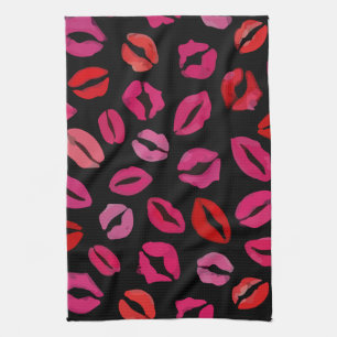 Lipstick Kisses Keukenhanddoek