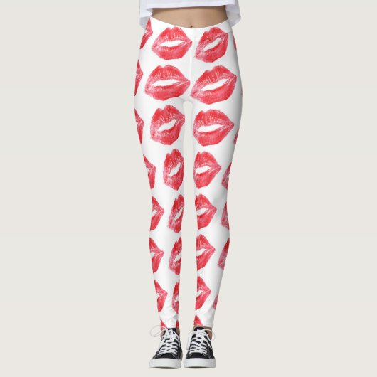Lipstick kisses leggings yogabroek (Voorkant)