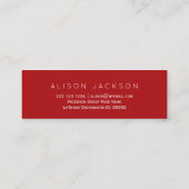 Lipstick kleuren stalen ruby red make-up artiest mini visitekaartje (Achterkant)