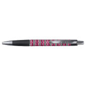 Lipstick Kus B&W Striped Patroon Pen (Achterkant)