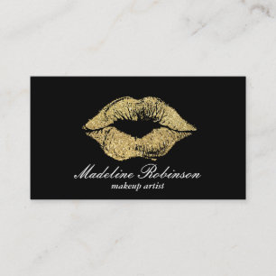 Lipstick kus   Goud 2 Visitekaartje