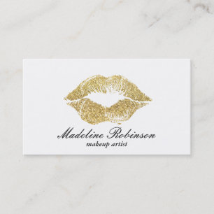 Lipstick kus   Goud Visitekaartje