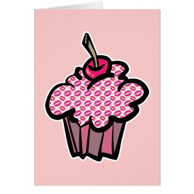 lipstick kusjes cupcake (Voorkant)