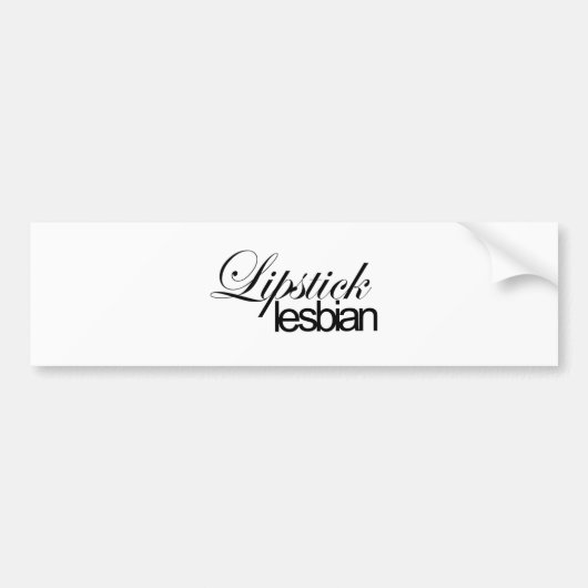 Lipstick Lesbian Bumpersticker (Voorkant)