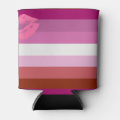 Lipstick Lesbian Pride Flag Blikjeskoeler (Voorkant)