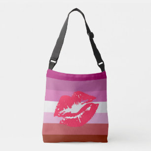 Lipstick Lesbian Pride Flag Crossbody Tas
