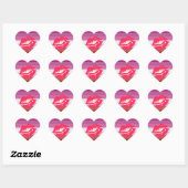 Lipstick Lesbian Pride Flag Hart Sticker (Vel)