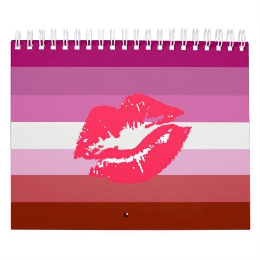 Lipstick Lesbian Pride Flag Kalender (Hoes)