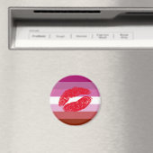 Lipstick Lesbian Pride Flag Magneet (Insitu (Vaatwasser))
