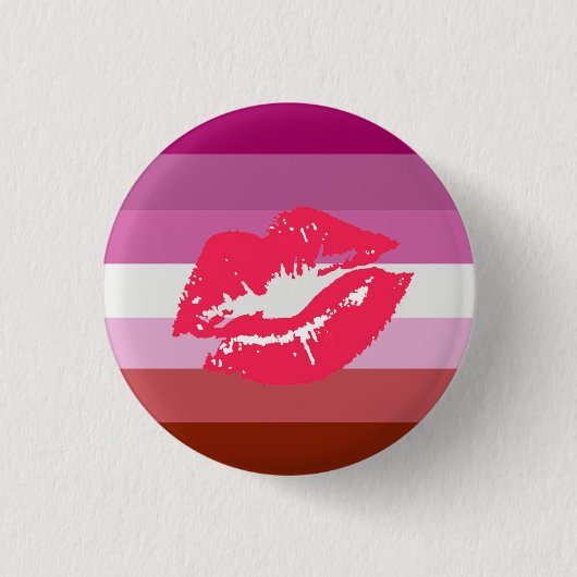 Lipstick Lesbian Pride Flag Ronde Button 3,2 Cm (Voorkant)