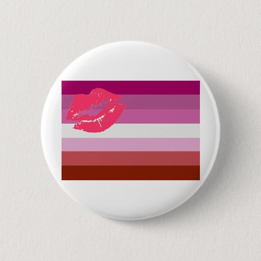 Lipstick Lesbian Pride Flag Ronde Button 5,7 Cm (Voorkant)