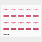 Lipstick Lesbian Pride Flag Ronde Sticker (Vel)
