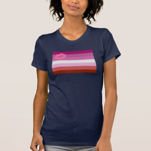 Lipstick Lesbian Pride Flag T-shirt