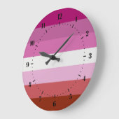 Lipstick Lesbian Pride vlag Grote klok (Hoek)