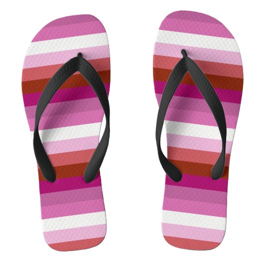 Lipstick Lesbian Pride vlag Teenslippers (Voetbed)