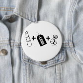 Lipstick Lesbian Ronde Button 4,0 Cm (In situ)