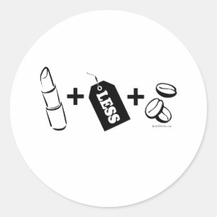Lipstick Lesbienne Ronde Sticker