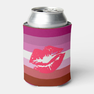 Lipstick Lesbische Pride Vlag Blikjeskoeler