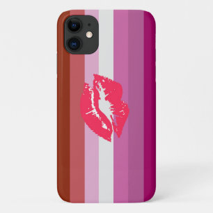 Lipstick Lesbische Pride Vlag iPhone 11 Hoesje