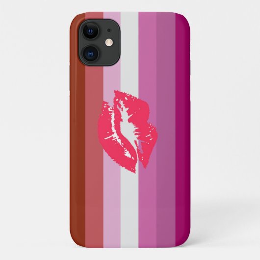 Lipstick Lesbische Pride Vlag Case-Mate iPhone Case (Achterkant)