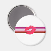 Lipstick Lesbische Pride Vlag Magneet (Voorkant / Achterkant)