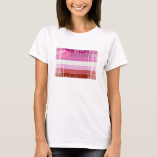 Lipstick Lesbische Pride Vlag T-shirt