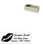 Lipstick Lips Kiss Print Personeelsadres Rubberstempel (Gestempeld)
