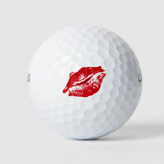 Lipstick Lips Kus Dames Golf Golfballen (Voorkant)