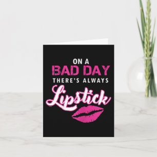 Lipstick make-up vrouwen aanmoediging kaart