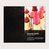 Lipstick | Make-upkunstenaar Visitekaartjes (Buitenkant ongevouwen)