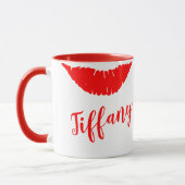 Lipstick Mark Jouw naam Mok (Links)