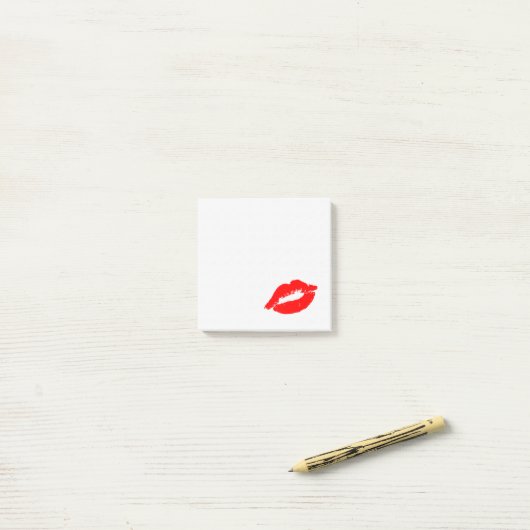 Lipstick Mark Post-it® Notes (Op bureau)