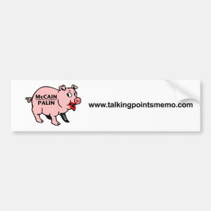 Lipstick op een varken bumpersticker