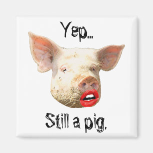 Lipstick op een varken magneet