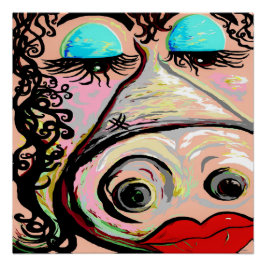 Lipstick op een varken. perfect poster