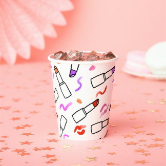 Lipstick Patroon Papieren Bekers