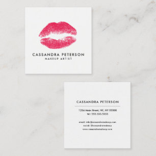 Lipstick Print Makeup Artist Minimalist Square Vierkante Visitekaartje