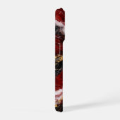 Lipstick Red Marble with Black, White & Gold Veins (Côté droit)