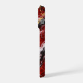 Lipstick Red Marble with Black, White & Gold Veins (Côté gauche)