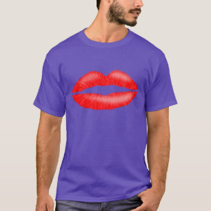 Lipstick Red Seductive Vrouw Lips Mannen T-Shirt