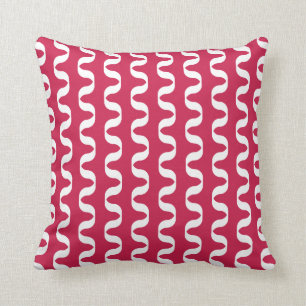 Lipstick Red Twist Pattern Pillow Kussen